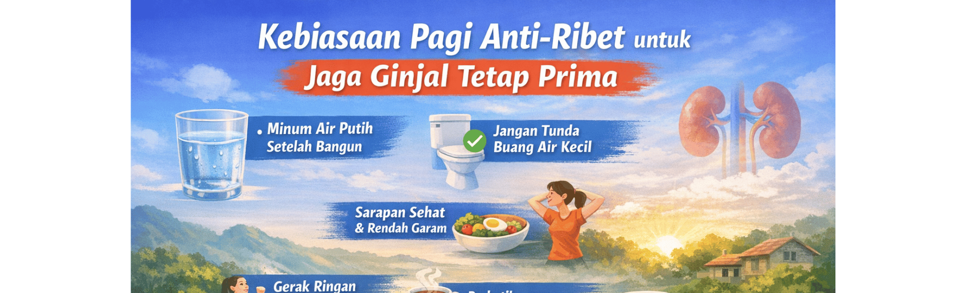 6 Kebiasaan Pagi Anti-Ribet untuk Jaga Ginjal Tetap Prima